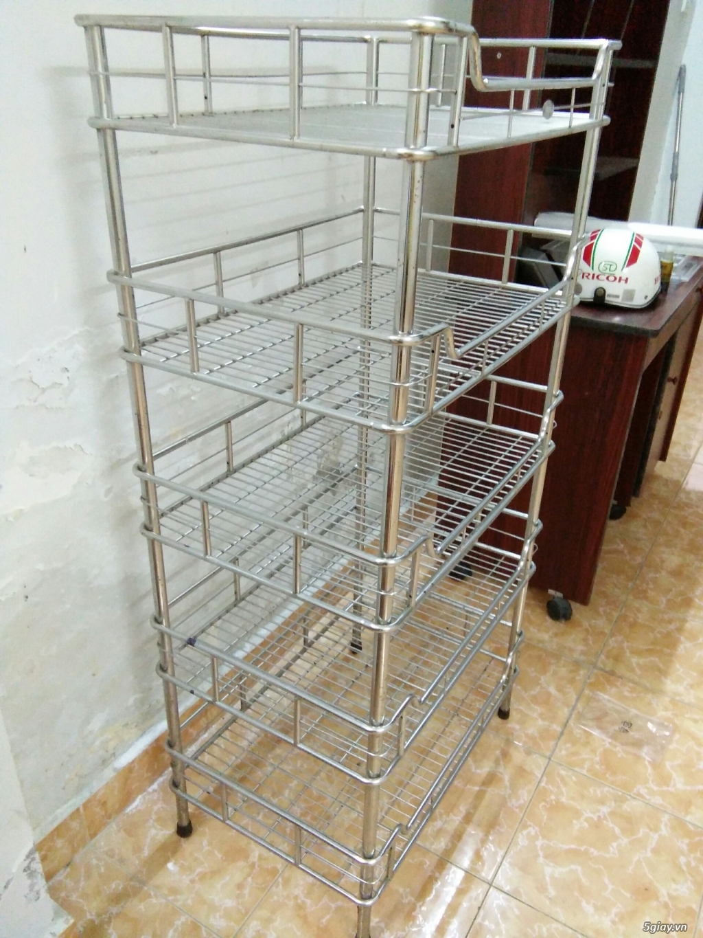 Kệ lưới 5 tầng inox